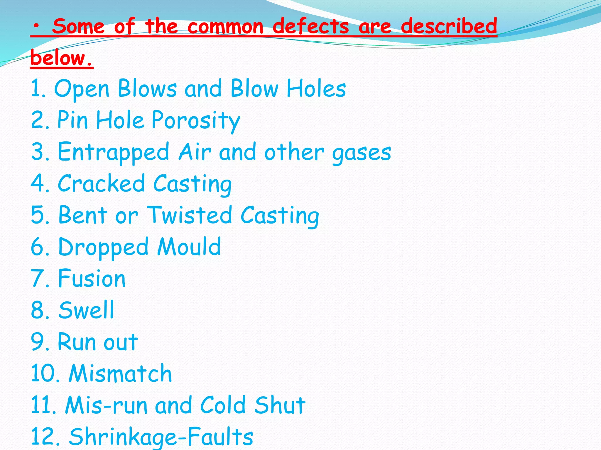 Casting Defects And Remedies | PPTX