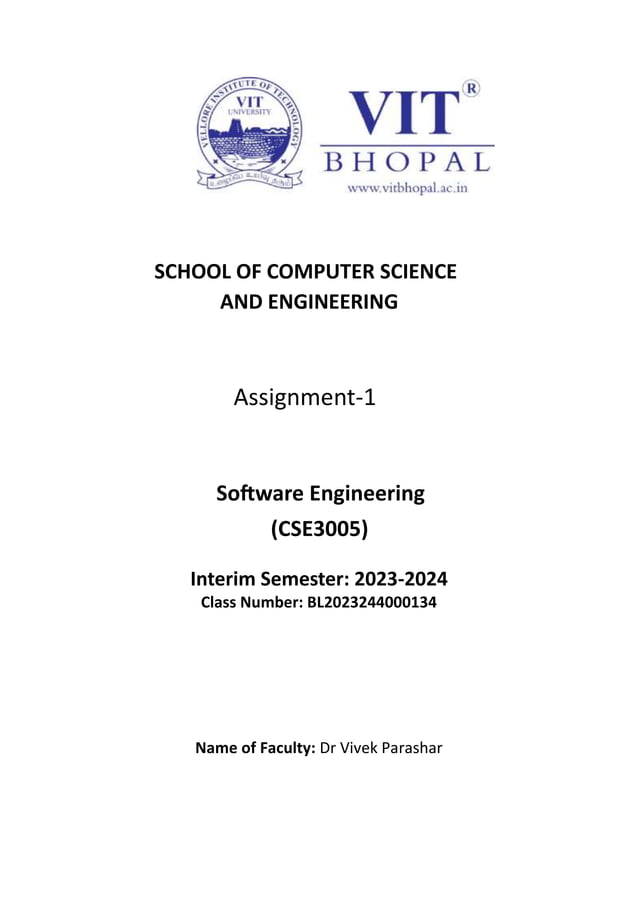 Assignment 1 cse3005 docx