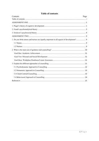 applying piaget's theory in counselling