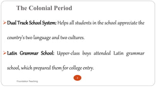 Historical Development of American Education | PPTX