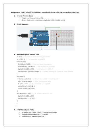 Internet of Things (IoT) Final Assignment Submission | PDF