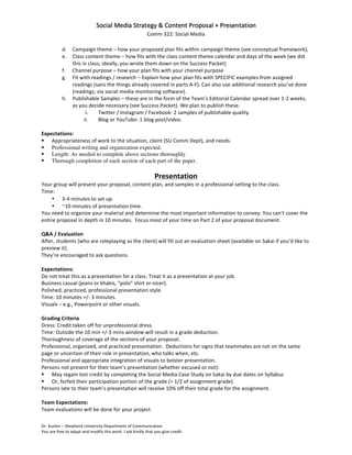 Social Media Strategy Assignment | PDF