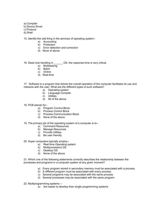Assignment unix & shell programming | PDF