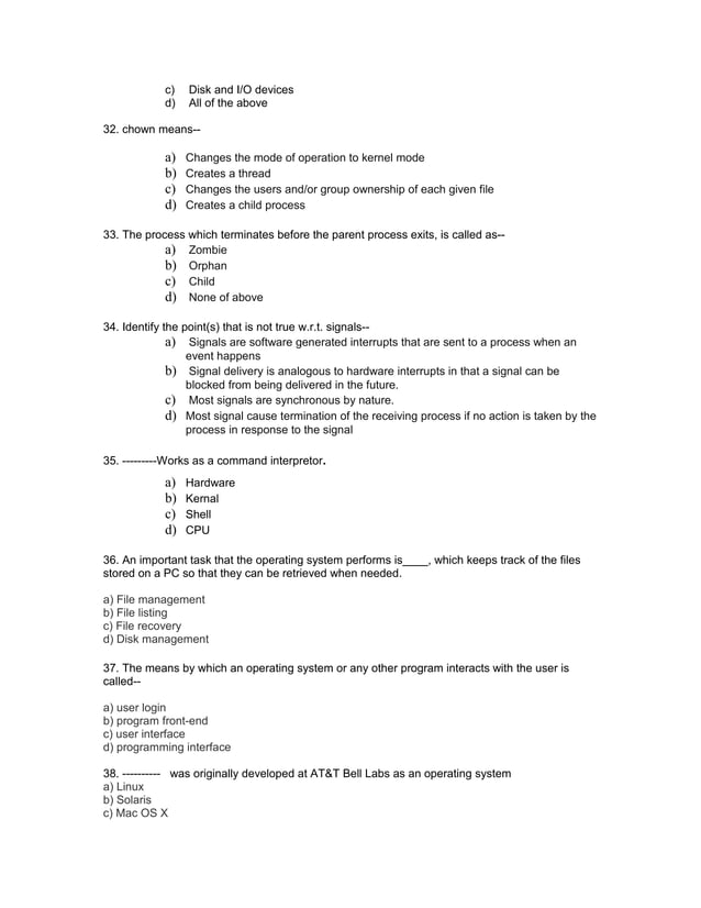 Assignment unix & shell programming | PDF