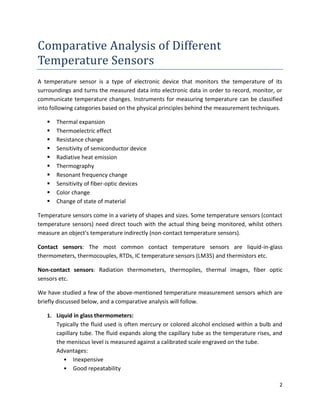 Comparative analysis of different temperature analysis | PDF