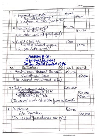 Advanced Accounting Problems | PDF