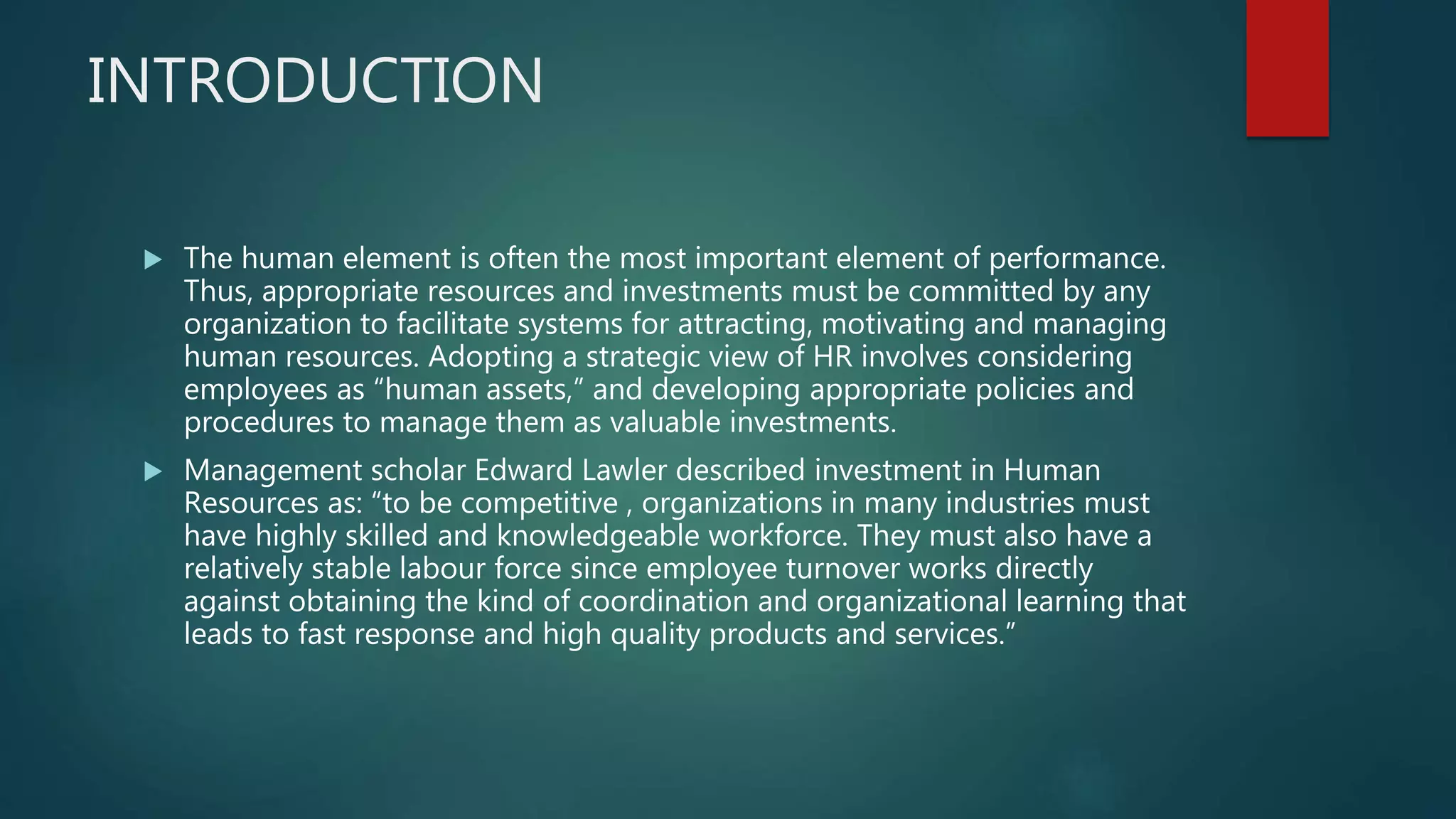 Investment prespective of HRM PPT