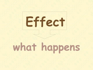 Effect what happens 