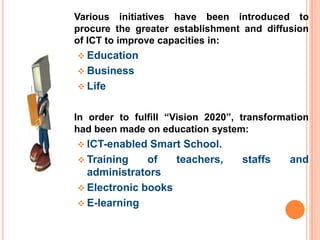 Issues and Challenges in Integrating ICT in Malaysian School | PPTX