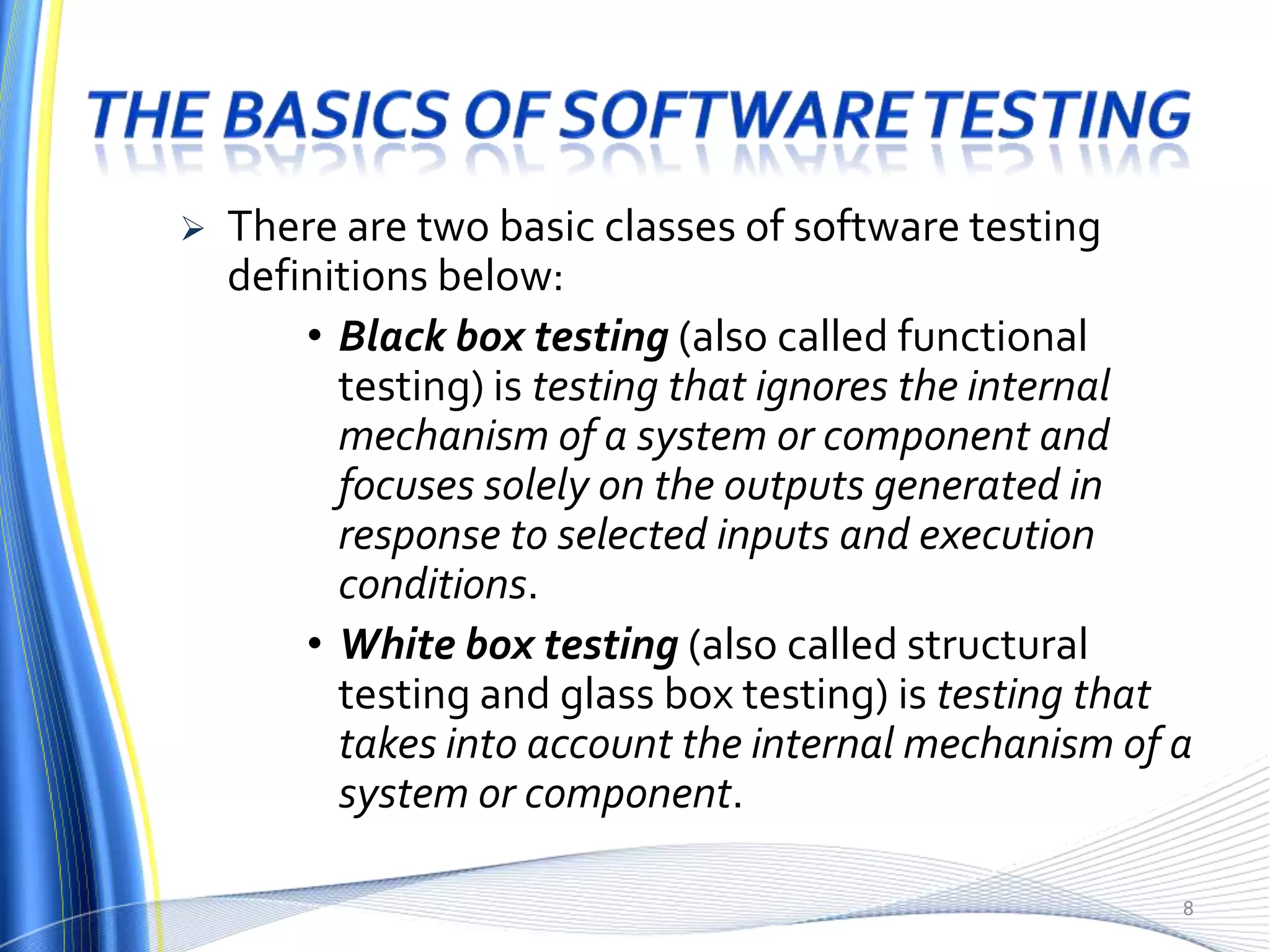 Black & White Box testing | PPTX | Operating Systems | Computer ...
