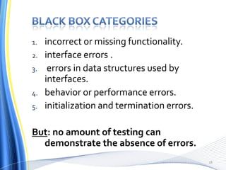 Black & White Box testing | PPTX