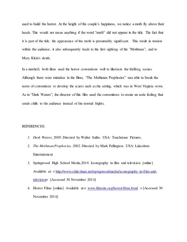 Essay on horror movies