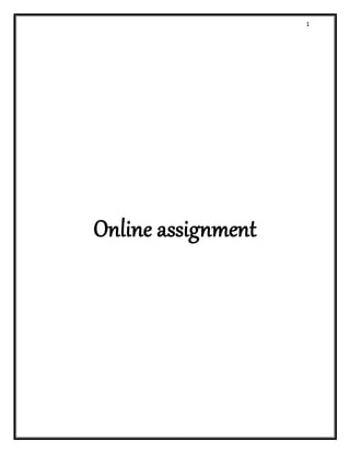 1
Online assignment
 