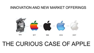 INNOVATION AND NEW MARKET OFFERINGS
THE CURIOUS CASE OF APPLE
 