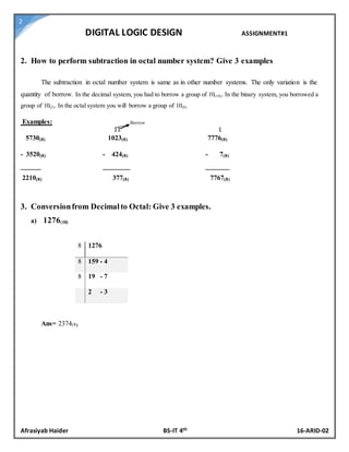 Octal to binary and octal to hexa decimal conversions | DOCX