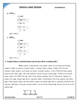 Octal to binary and octal to hexa decimal conversions | DOCX