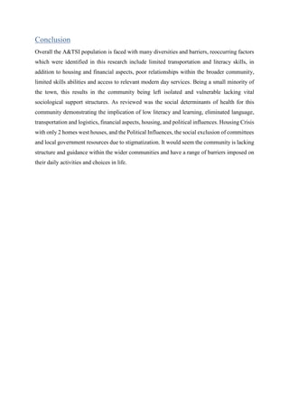 Community Profile Conclusion Community Profile of Boddington Shire | PDF