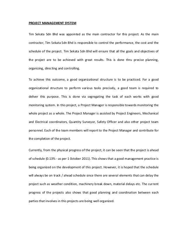 Project management assignment pdf conclusion