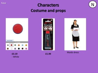 Kaya
                    Characters                     N
                 Costume and props




                                     Maids dress
       £3.19            £1.99
       - White
 
