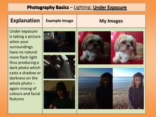 Photography Basics – Lighting: Under Exposure
 