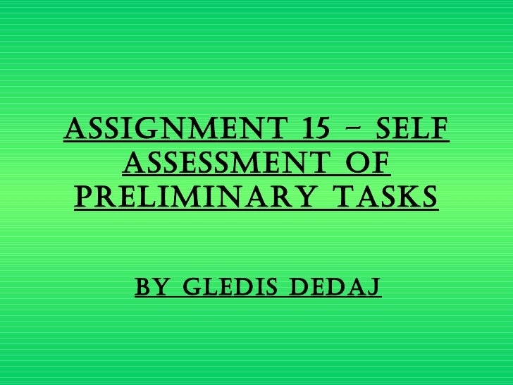 assignment 15. test yourself