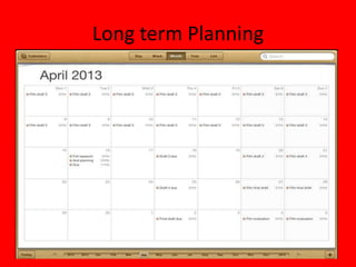 Long term Planning
 