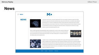 Memory Replay Gillian Pitzer
News
 