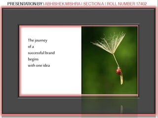 Thejourney
of a
successful brand
begins
with one idea
 