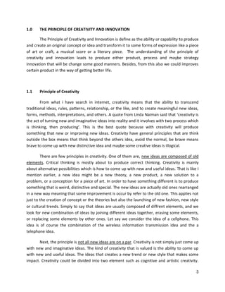 The Principles of Creativity and Innovation | PDF