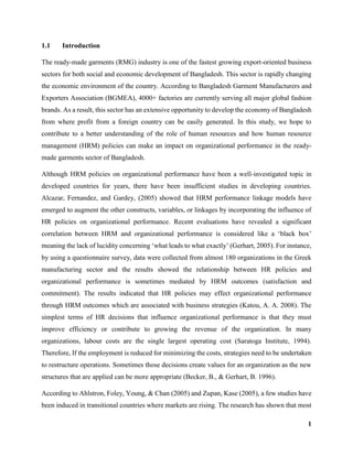 Impact of HR Practices on Organizational Performance of RMG sector in ...