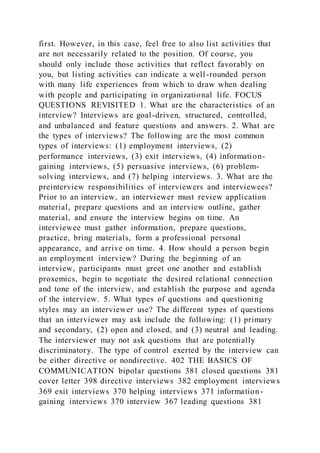 Assignment #1 job interview presentation for the purpose of thi | PDF