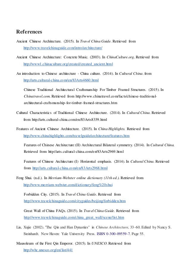 chinese architecture report