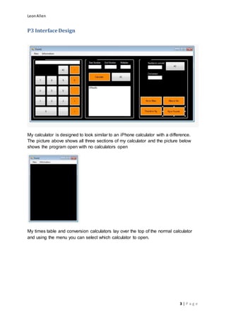 Assignment 1 Visual Basic Calculator | DOCX