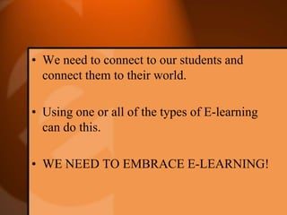 Embracing E-Learning