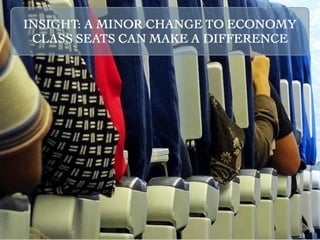 INSIGHT: A MINOR CHANGE TO ECONOMY
 CLASS SEATS CAN MAKE A DIFFERENCE
 