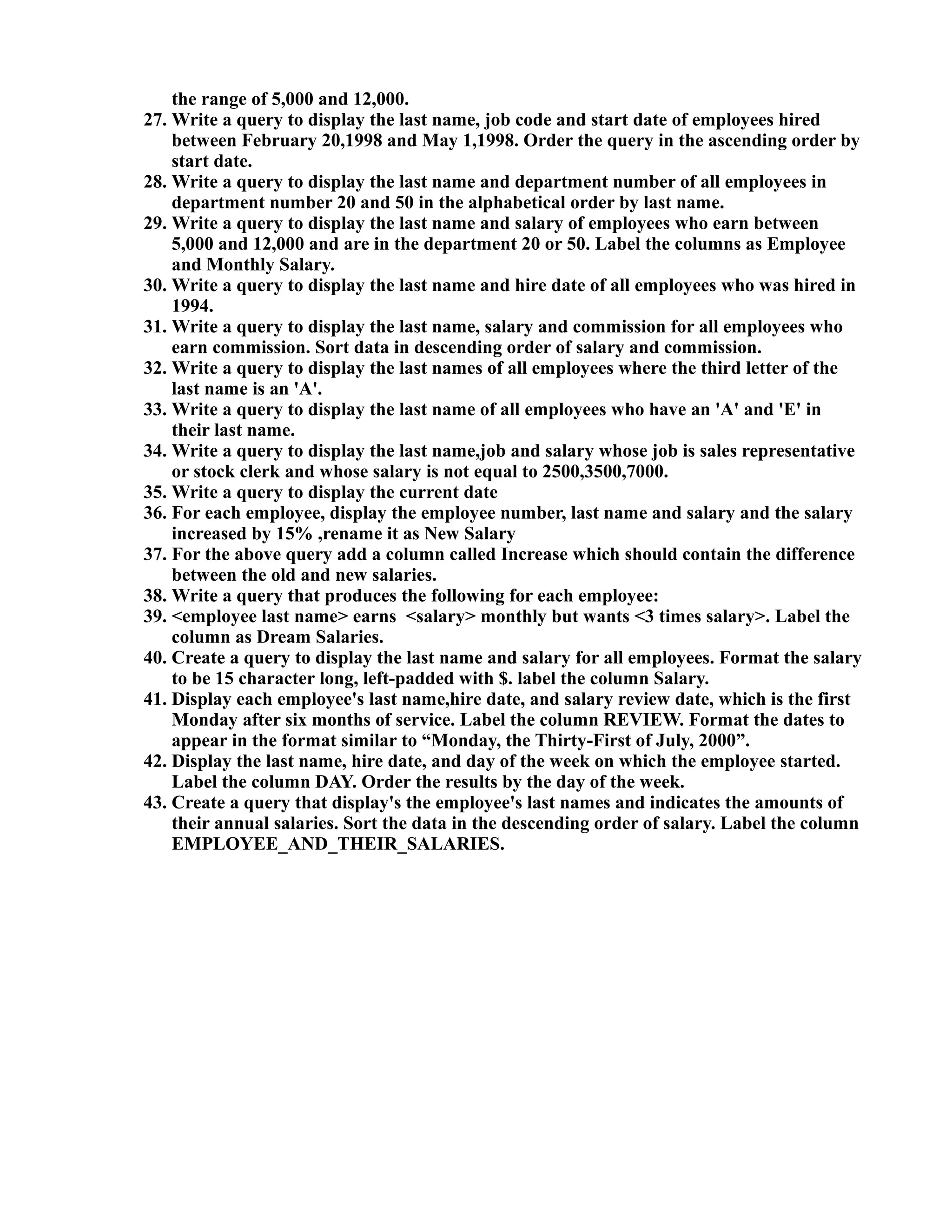 SQL practice questions - set 3 | DOC