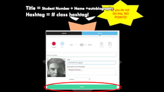 If you do not
Do this, NO
POINTS!
 