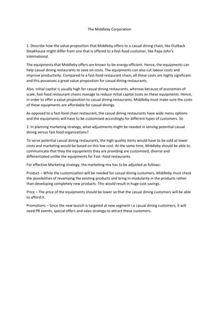 Middleby Corporation | PDF