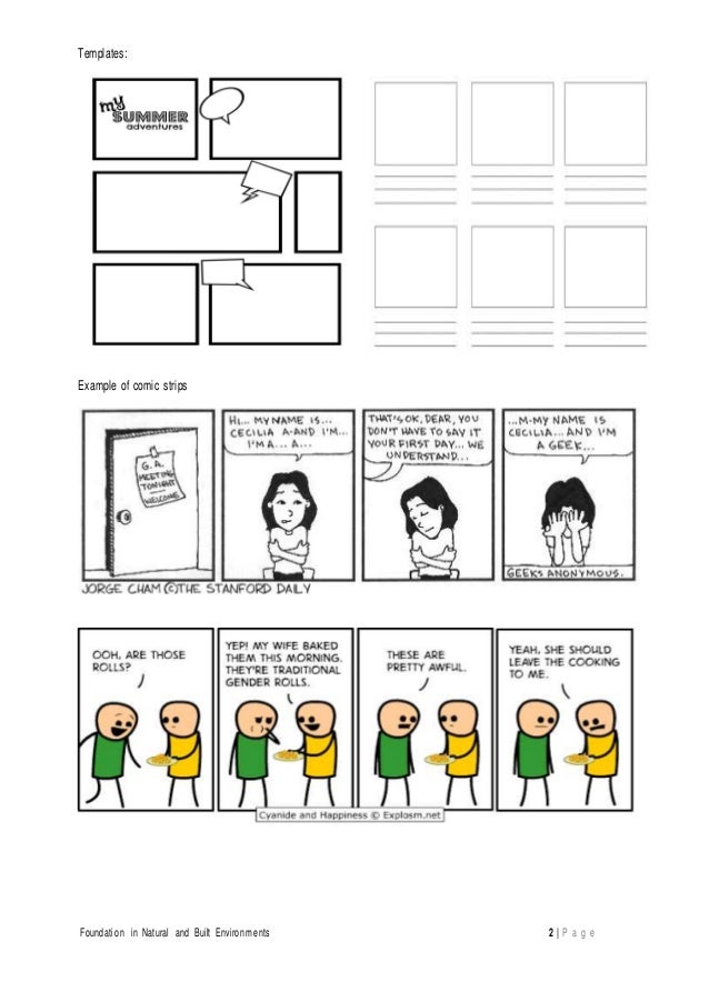 Blank comic template image
