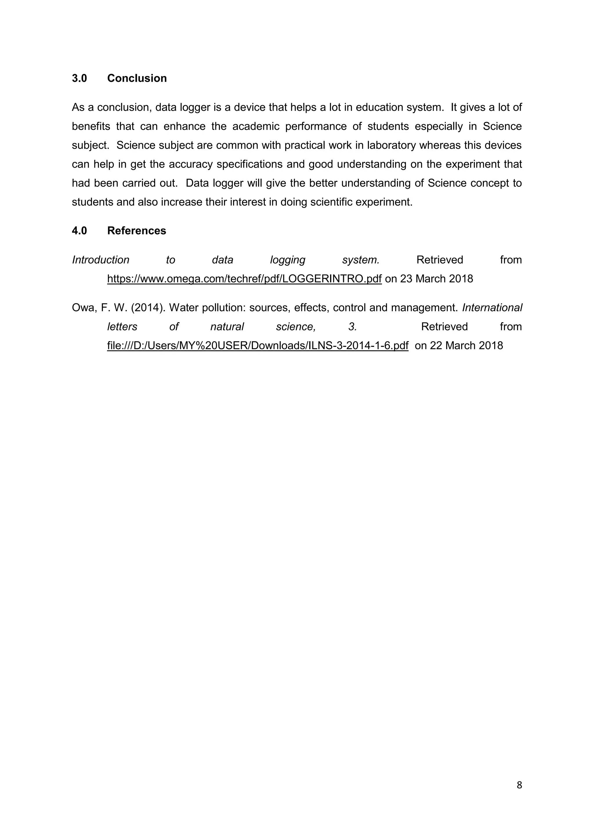 Assignment 2 - Report on Data Logger | PDF