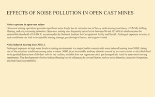 Comprehensive Noise Survey and Health Impact Analysis in Opencast ...