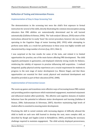 Stay in Step FMS Assessment Report | PDF