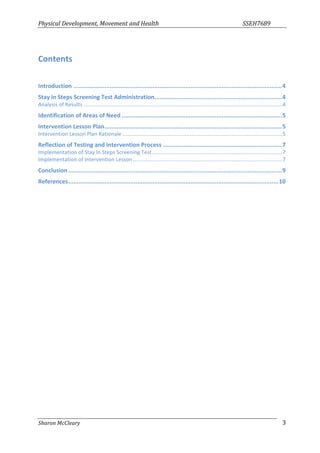 Stay in Step FMS Assessment Report