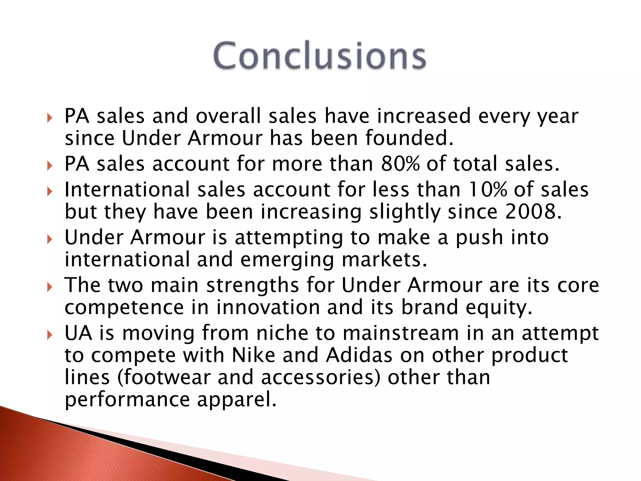 Assignment203 under armour internal and swot analysis PPT