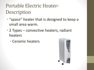 How to Repair a Portable Electric Heater - Portable Electronics | PPT