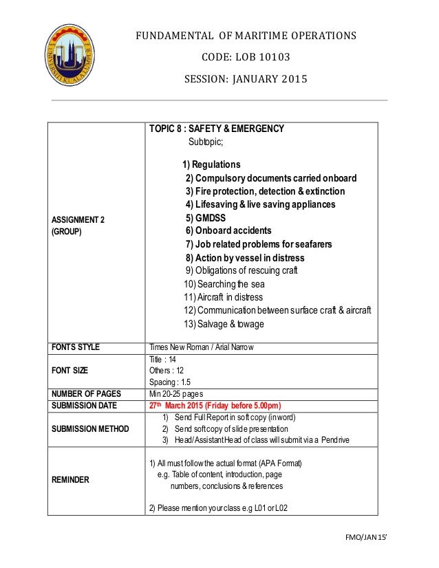 maritime safety and emergency