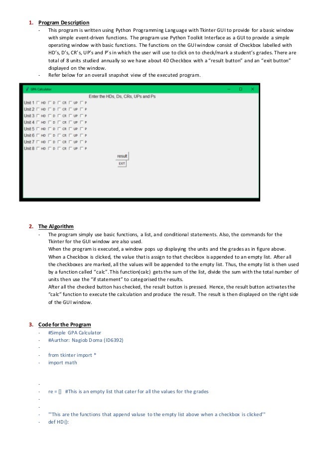 assignment 2 lab 3 python gpa calculator