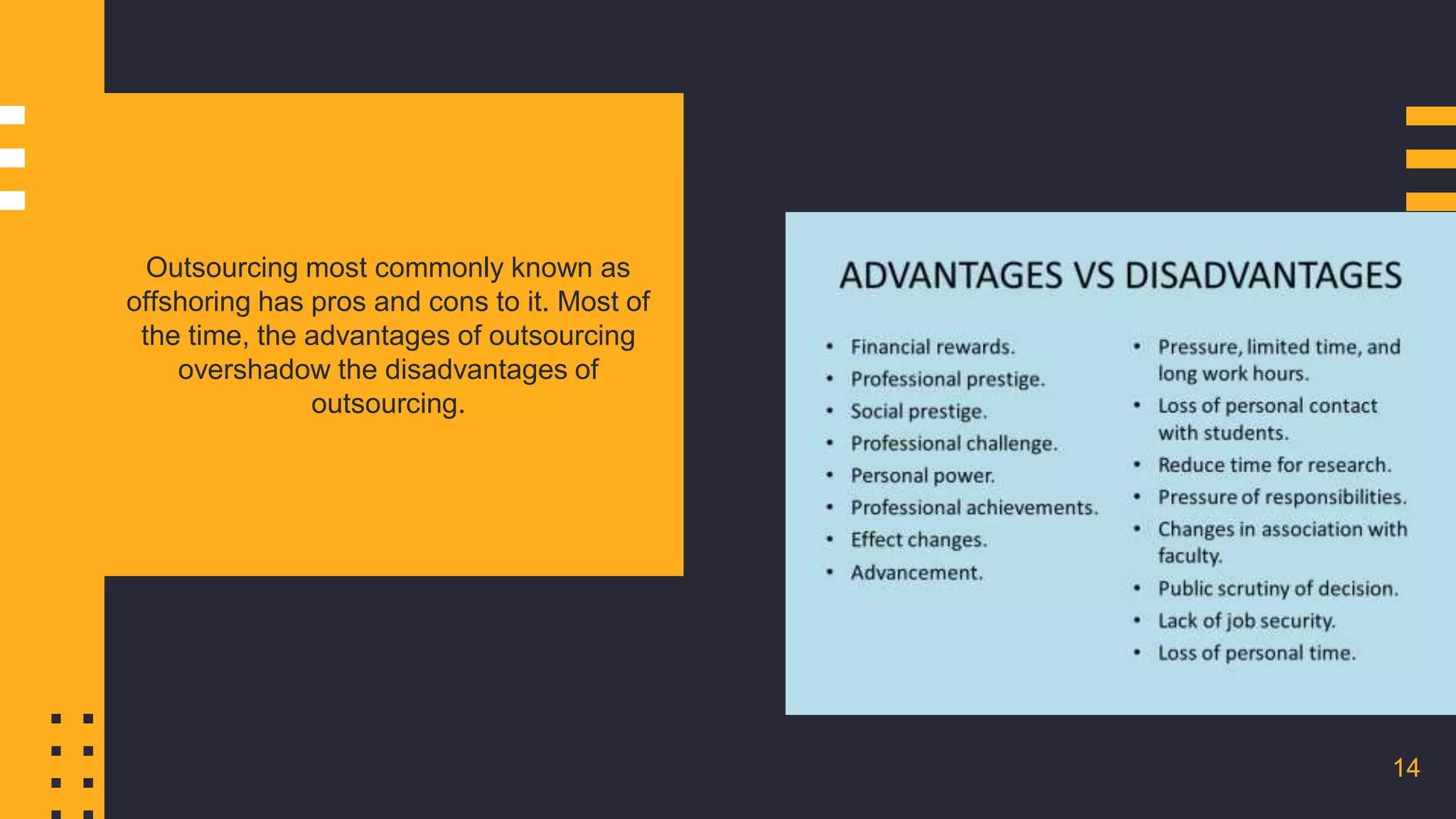What Are The Advantages And Disadvantages Of Outsourcing Advantages And Disadvantages Of Outsourcing | PPT