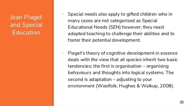 piaget and special educational needs