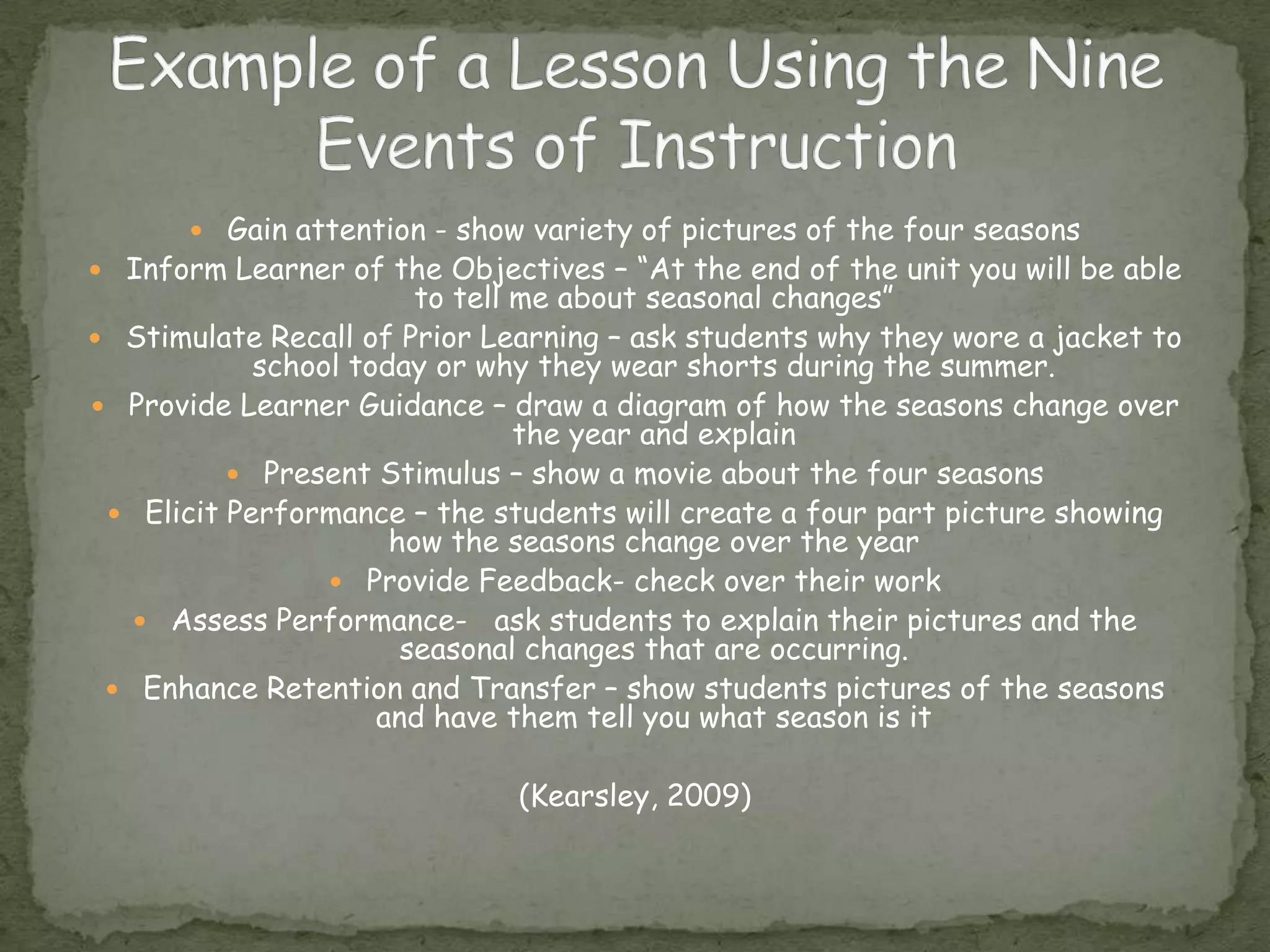 Sensory Memory – this is the part of the memory that receives all of the information a person senses. The delivery method of the information must be interesting and the learner must have some prior knowledge or connection to the information in order for it to be passed on to the Short Term Memory.Short Term Memory -  information stays in the STM for 15-20 seconds. This information will disappear unless it is recalled within 20 minutes.Long Term Memory – information in LTM can be easily recalled and can hold information for an indefinite amount of time.(Huitt, 2003)Stages of Information Processing